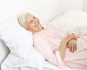 elderly woman confined to bedpng