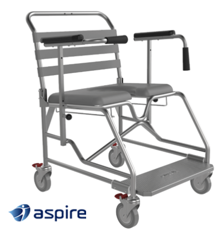 Aspire Platform Commode Maxi Plus 60cm with Weight Bearing Footplate