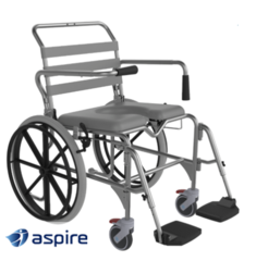 Aspire 530mm Swing Away Footrest Shower Commode 