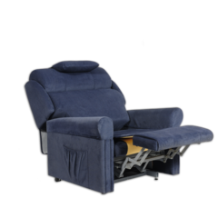 Ambassador A3 Bariatric Lift and Recline Chair in fully reclined position