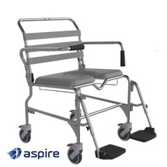 Aspire 600mm Swing Away Footrest Shower Commode