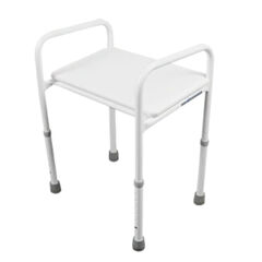  Adjustable Height Shower Stool with arms