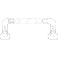 Modular Rails - Slimline Endset for Architrave Mounting