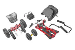 SupaScoota Sport XL Scooter dismantled