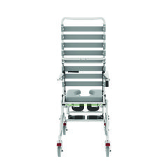 Tilt in Space Shower Commode for ease of washing and transportation 