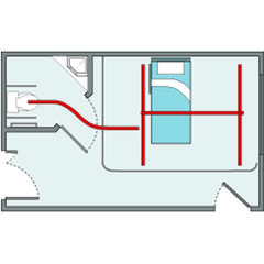 XY Gantry Ceiling Rail with Access to Toilet